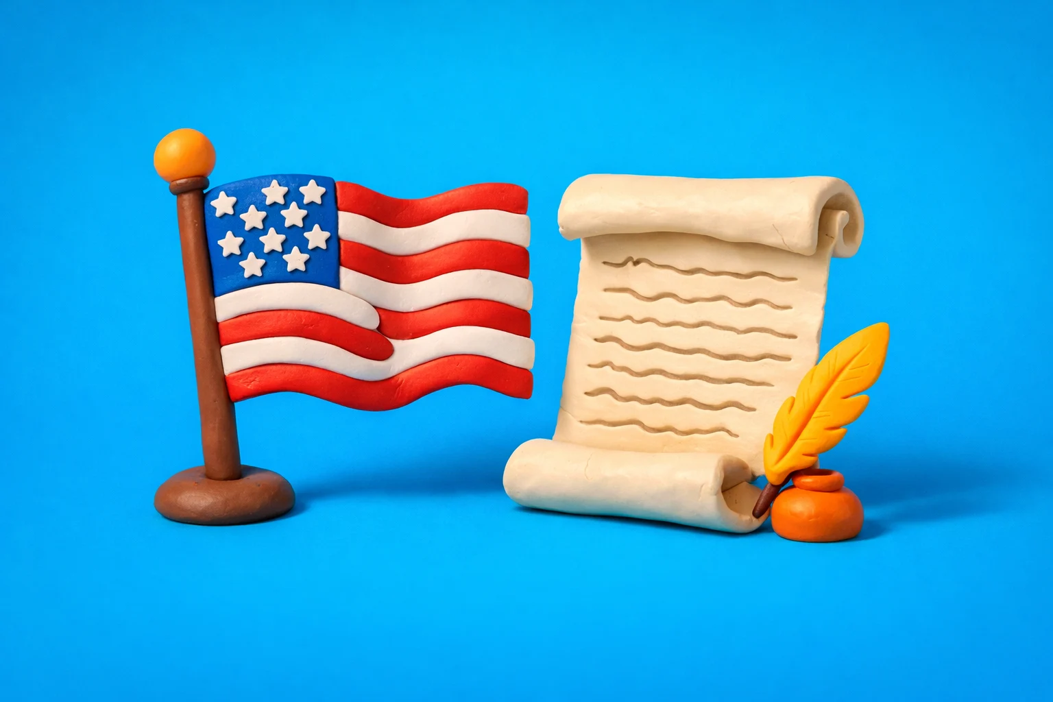 Abeka American Government Test 1 - claymation artwork