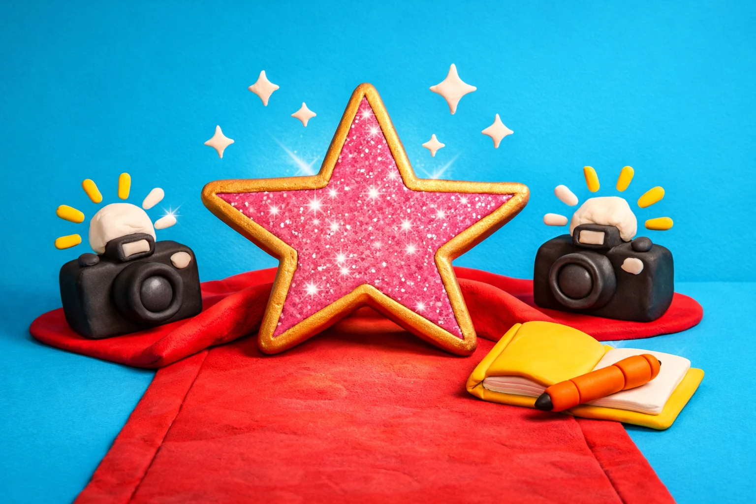 Celebrity Trivia - claymation artwork