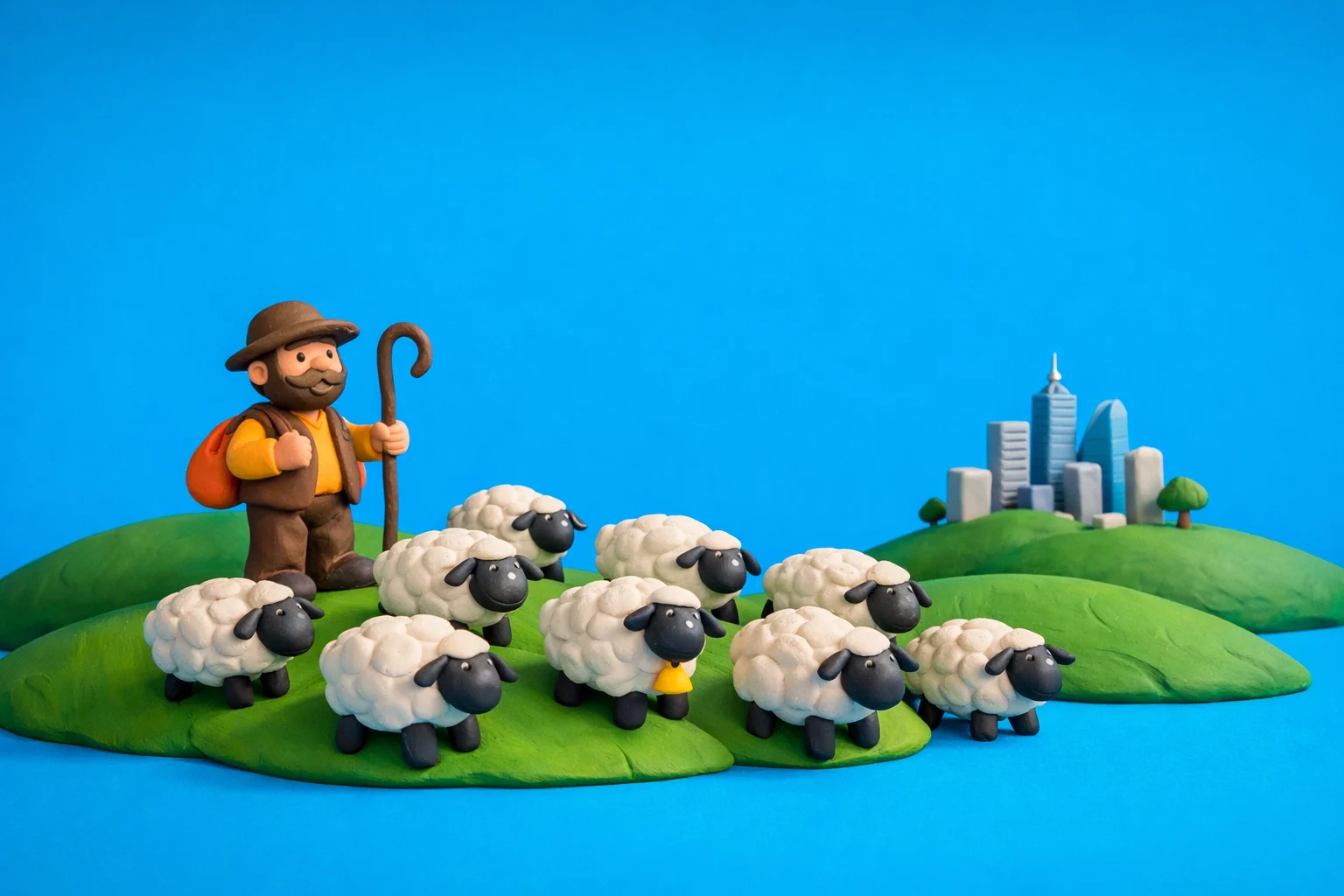 Pastoral Societies Are Closely Linked With Postindustrial Societies. - claymation artwork