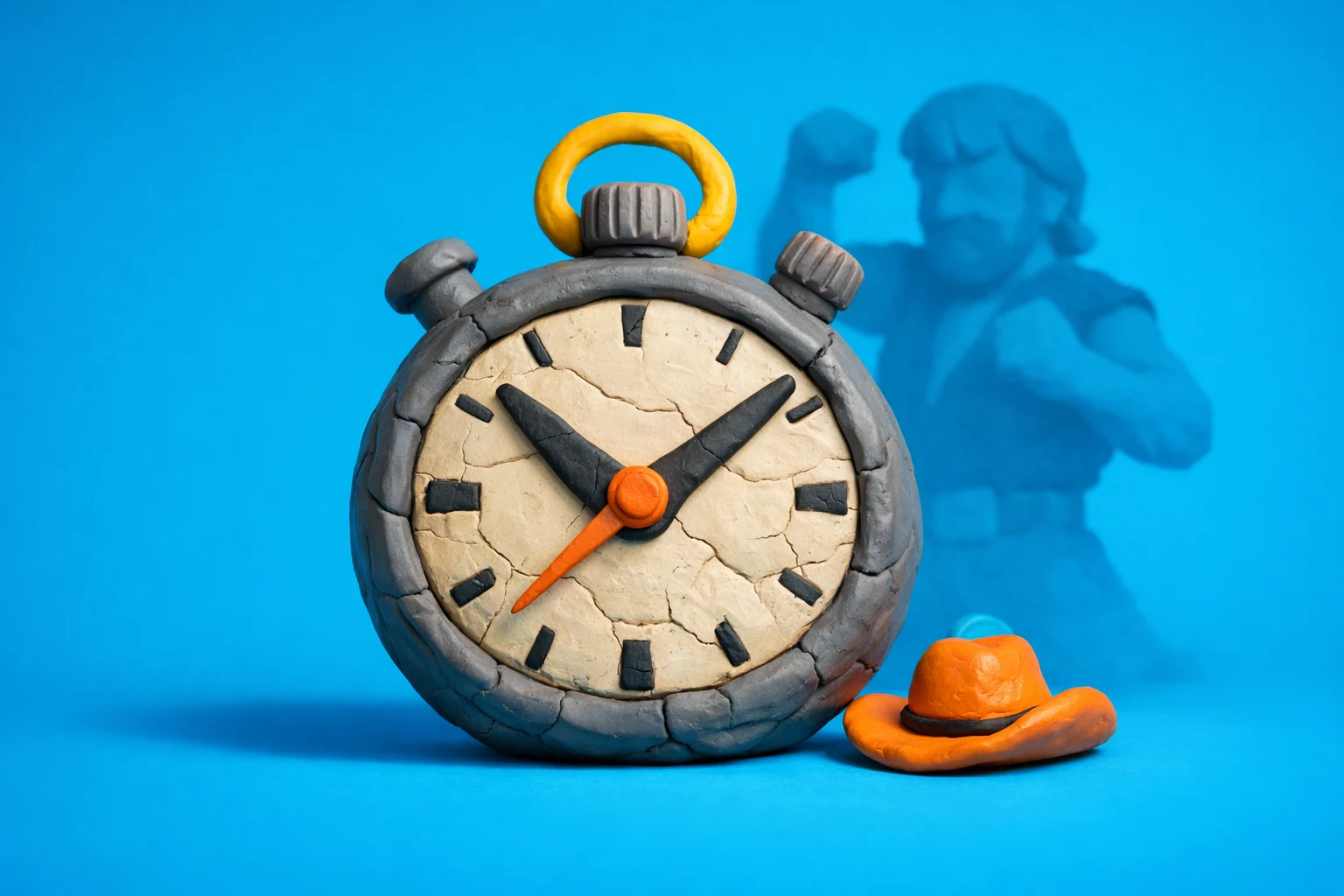 Chuck Norris Age Type - claymation artwork