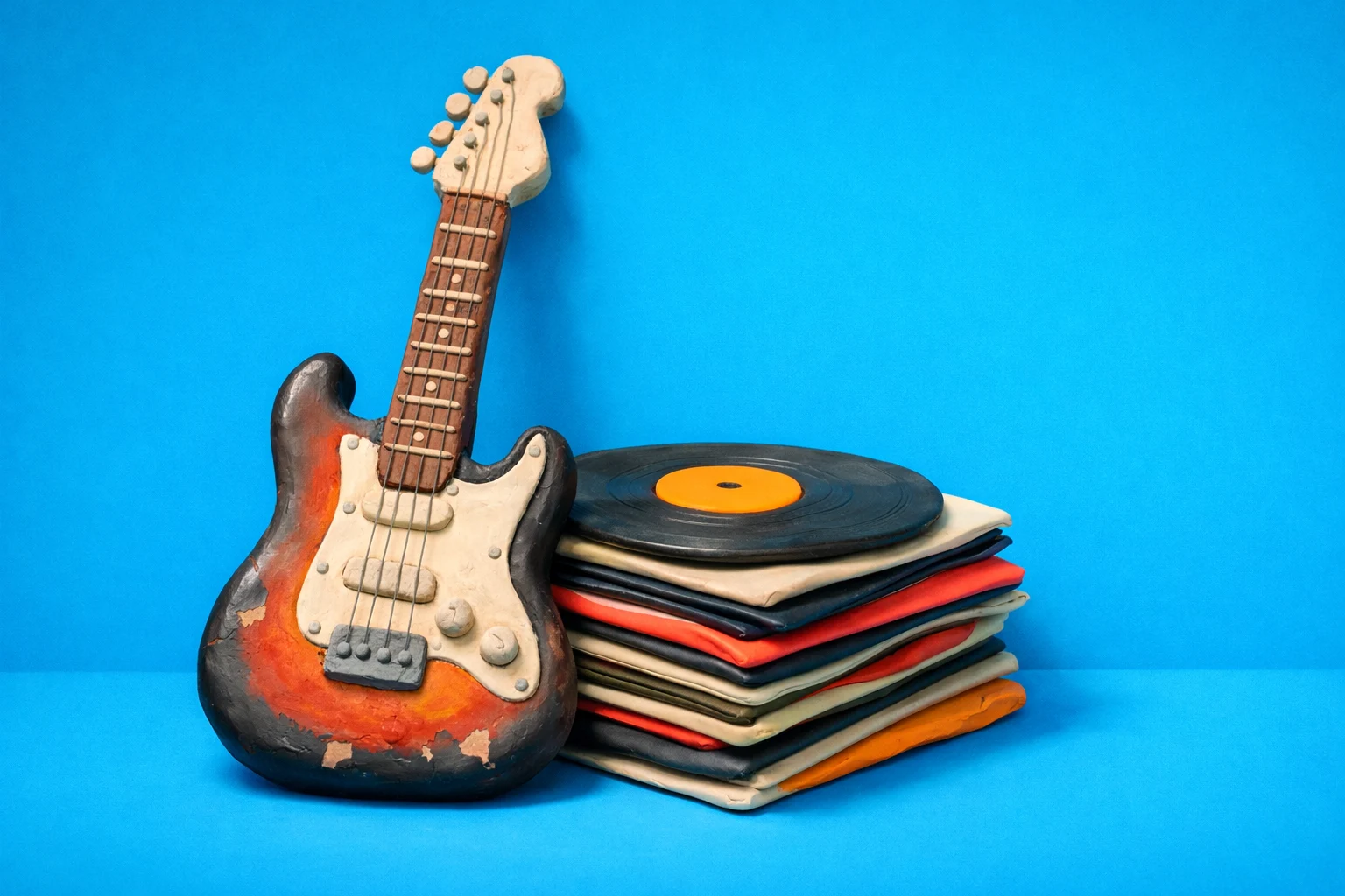 Classic Rock Trivia - claymation artwork