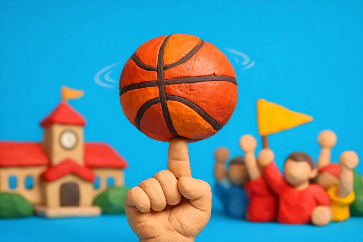 College Basketball Trivia - claymation artwork