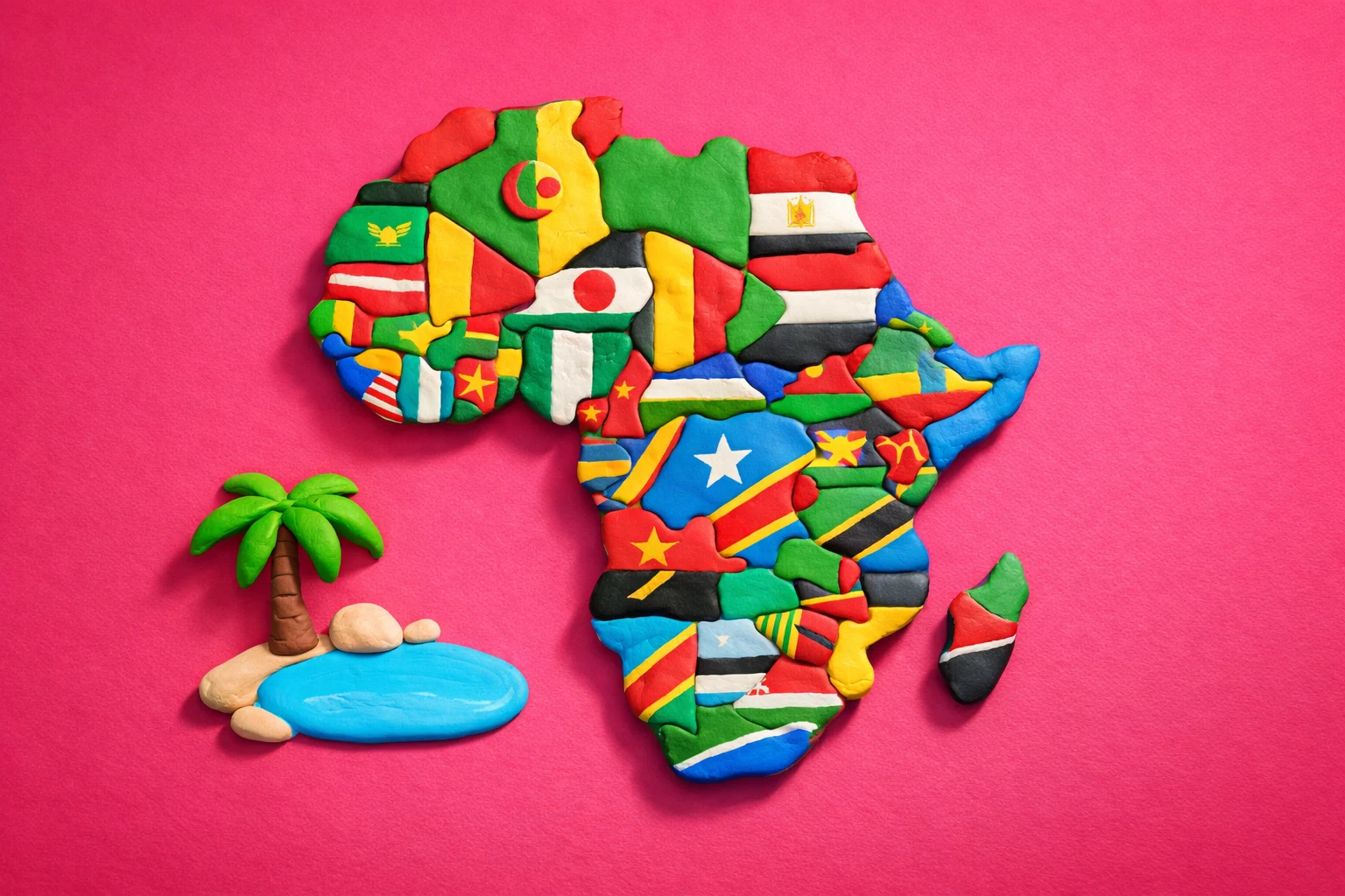 African Countries Quiz Name All 54 - claymation artwork