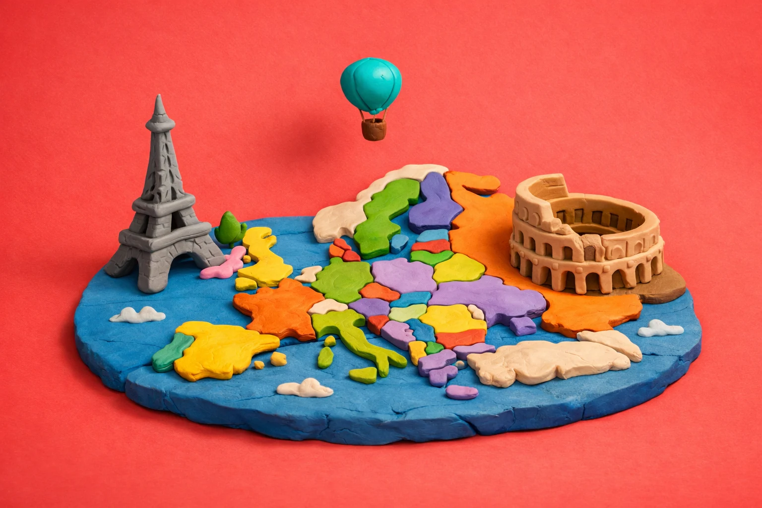 European Countries Quiz Can You Name Them All - claymation artwork