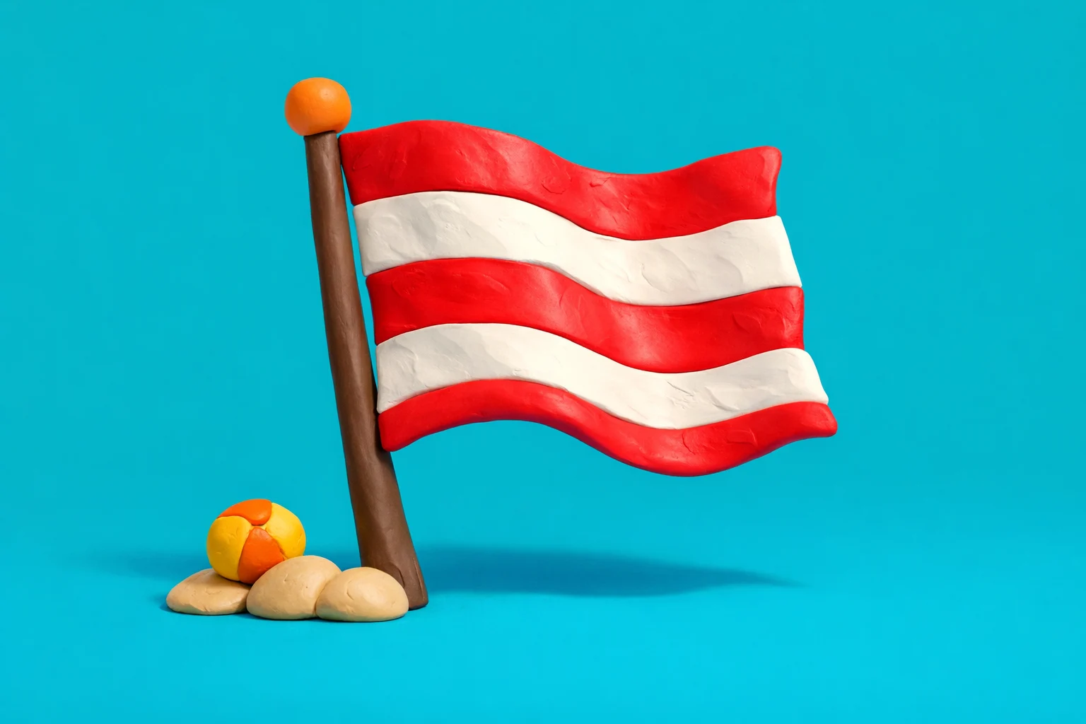 Guess the Country by Its Flag - claymation artwork