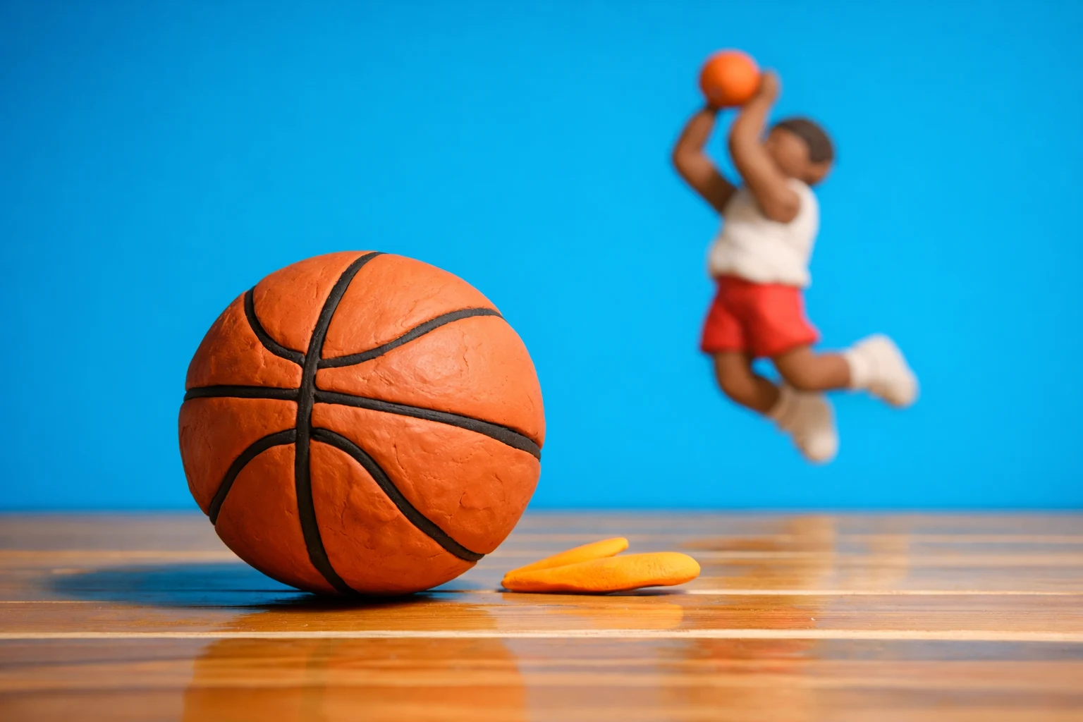 NBA Basketball Quiz Teams Players and Records - claymation artwork