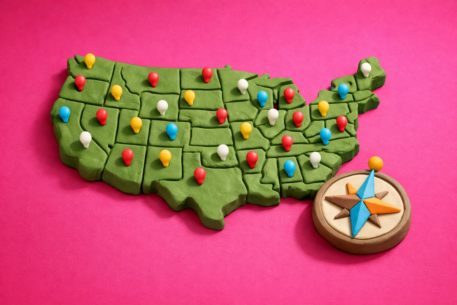 US State Capitals Quiz How Many Can You Get - claymation artwork