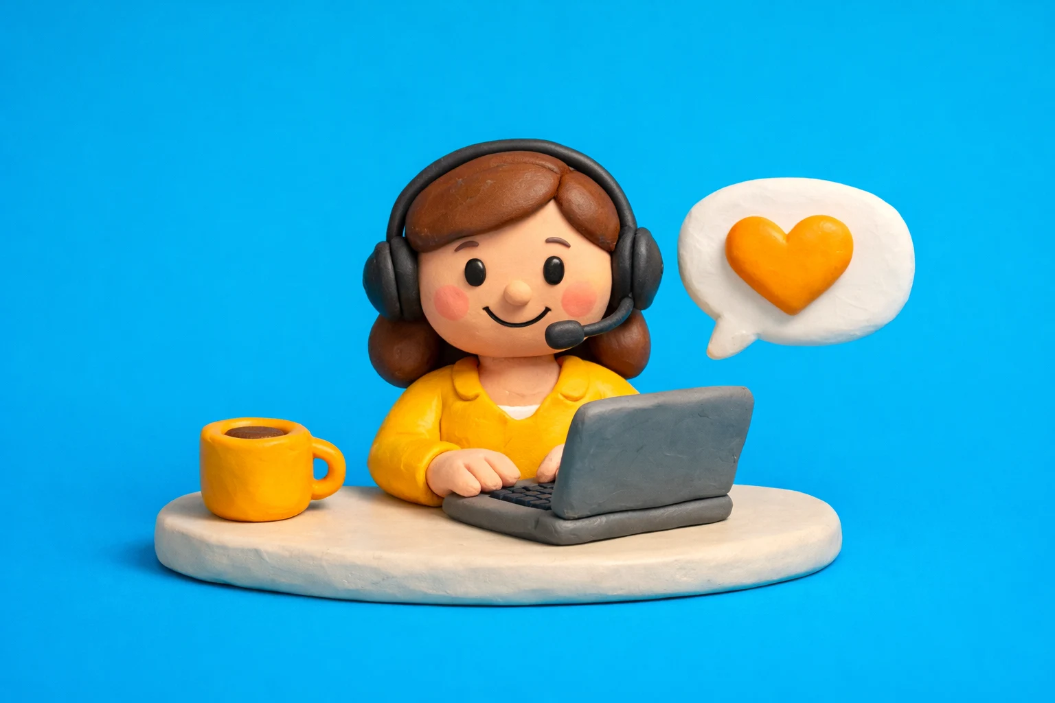 Customer Service - claymation artwork