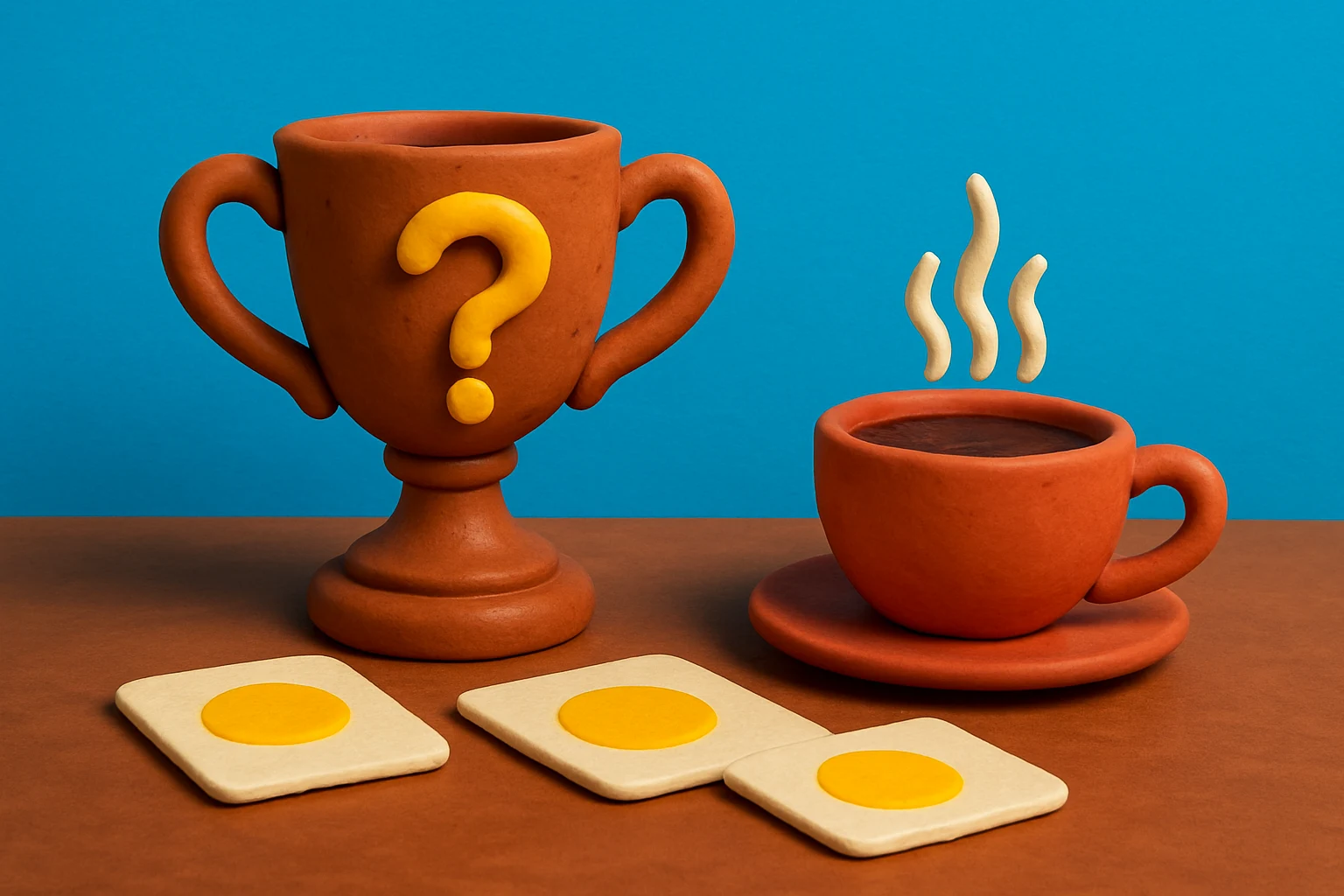 Daily Trivia Challenge Test Yourself Today - claymation artwork