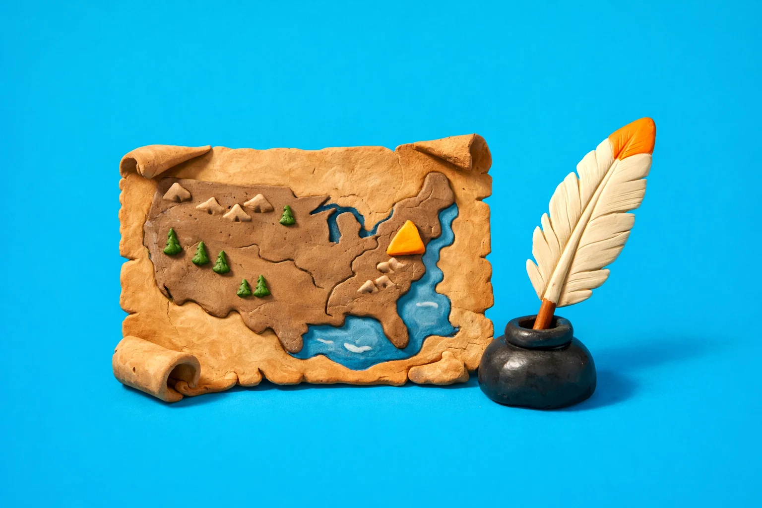 4th Grade History Questions - claymation artwork