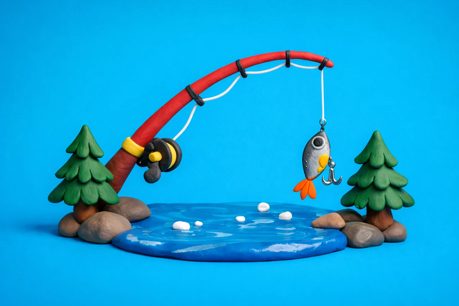 Fishing Trivia - claymation artwork