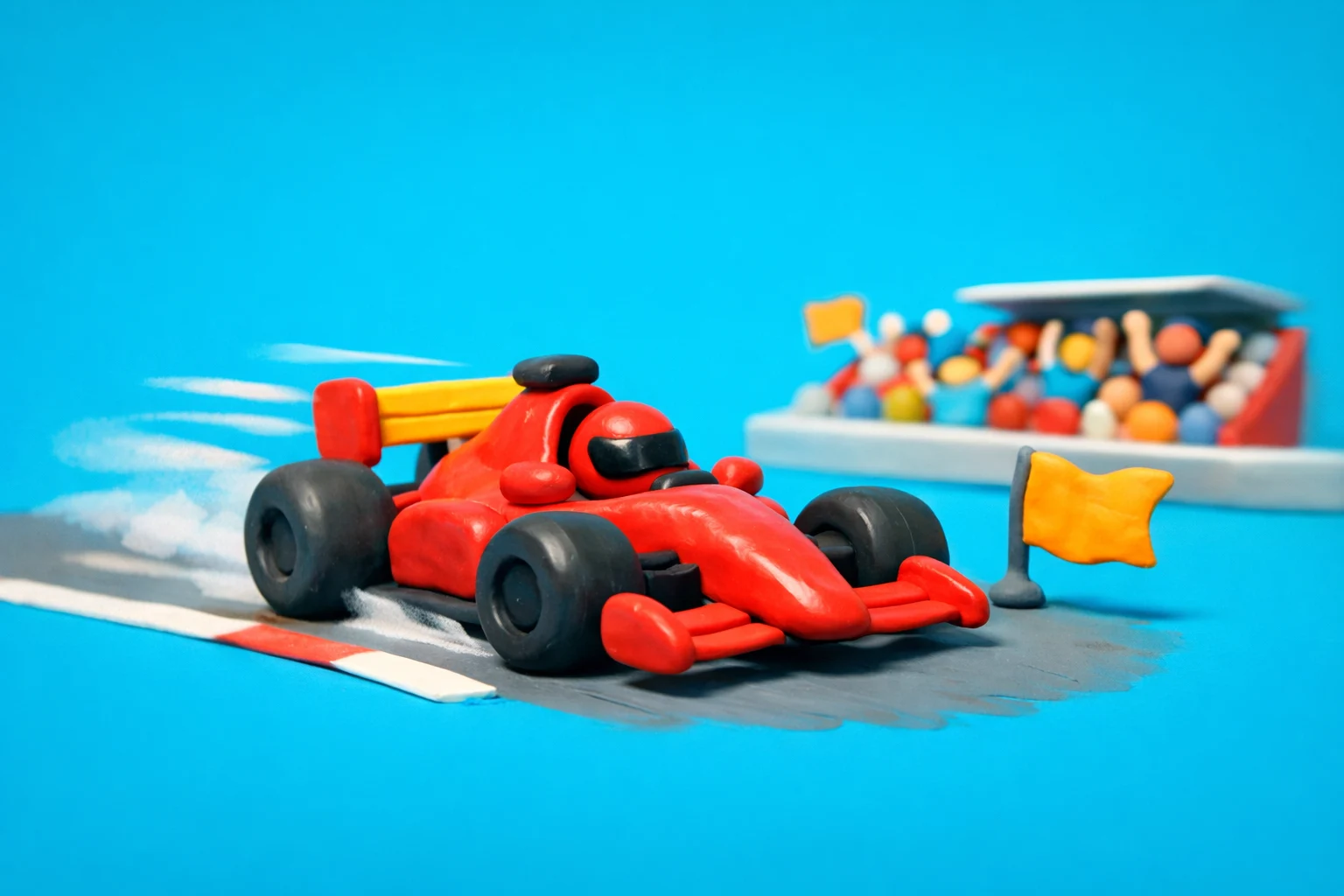 Formula 1 Grand Prix Trivia - claymation artwork