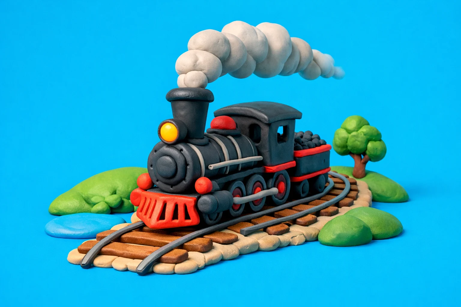 Railroad Trivia - claymation artwork
