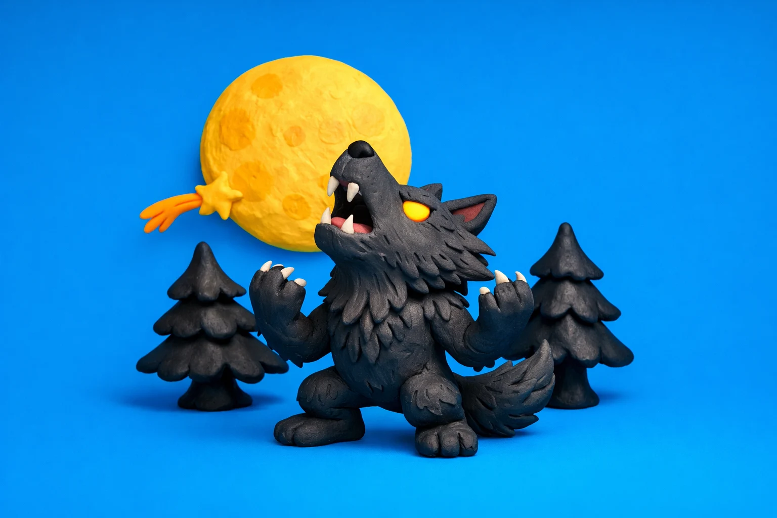 Werewolf - claymation artwork