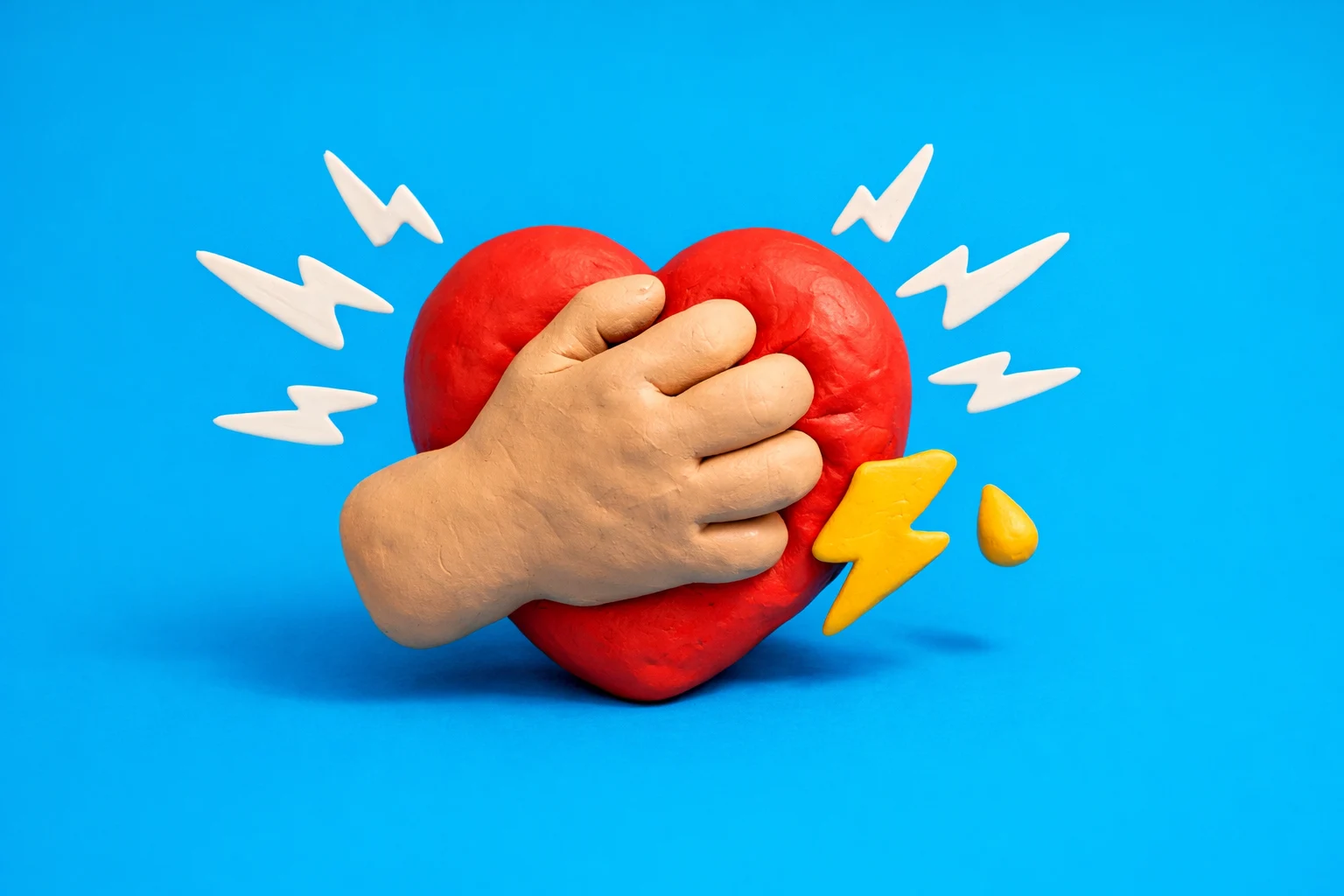 Heart Attack Or Anxiety - claymation artwork