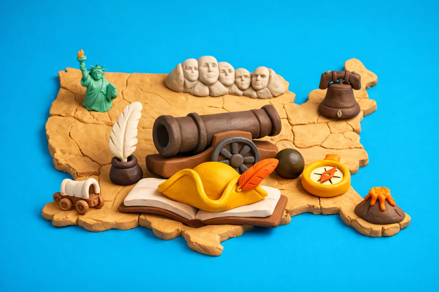 5th Grade History Questions - claymation artwork