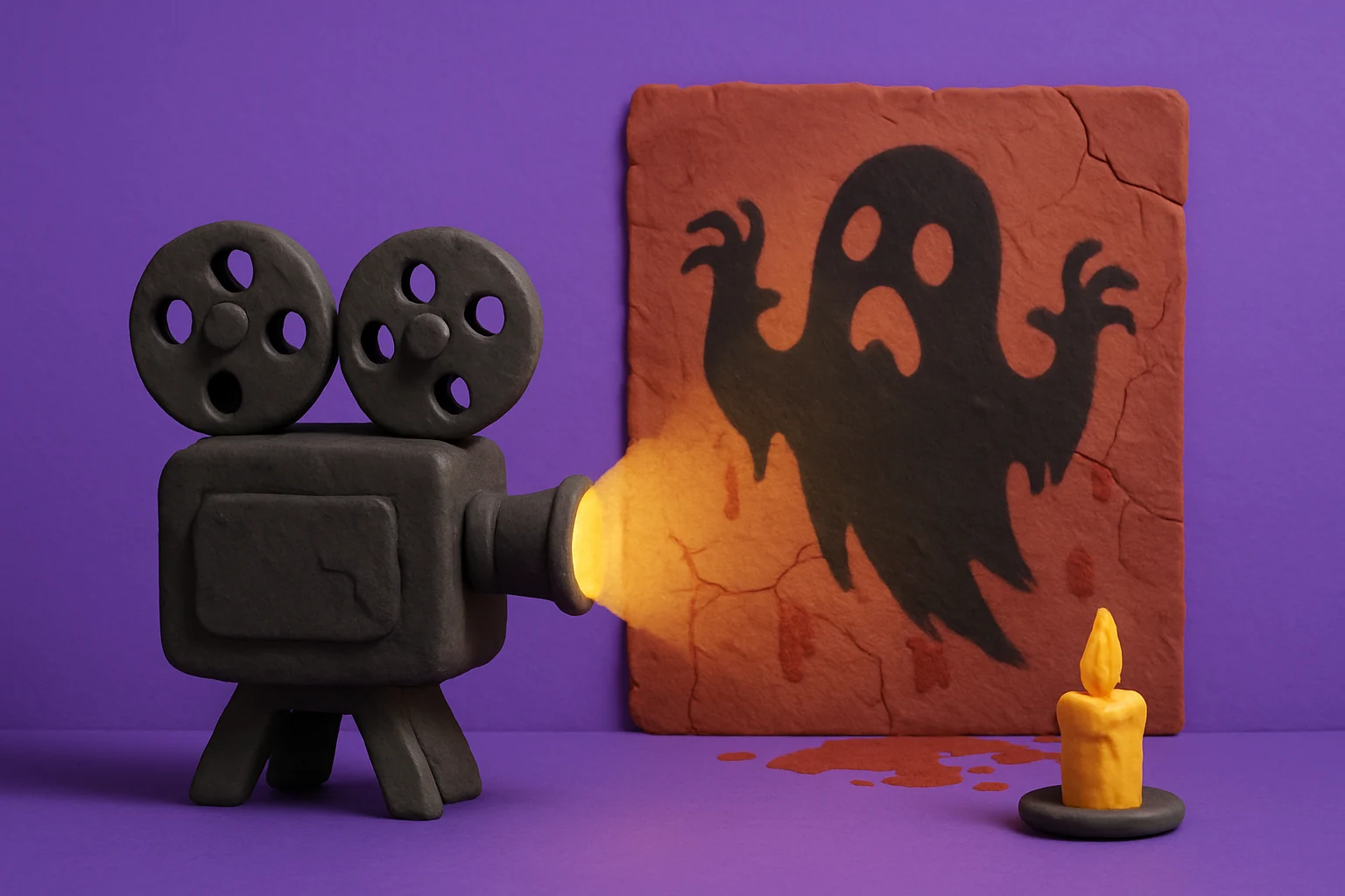 Horror Movie Trivia Quiz Can You Survive - claymation artwork