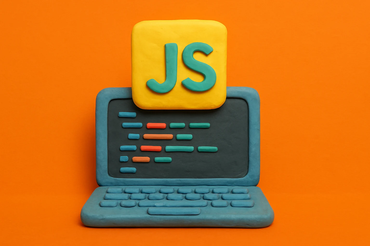 JavaScript Quiz From Basics to Advanced - claymation artwork