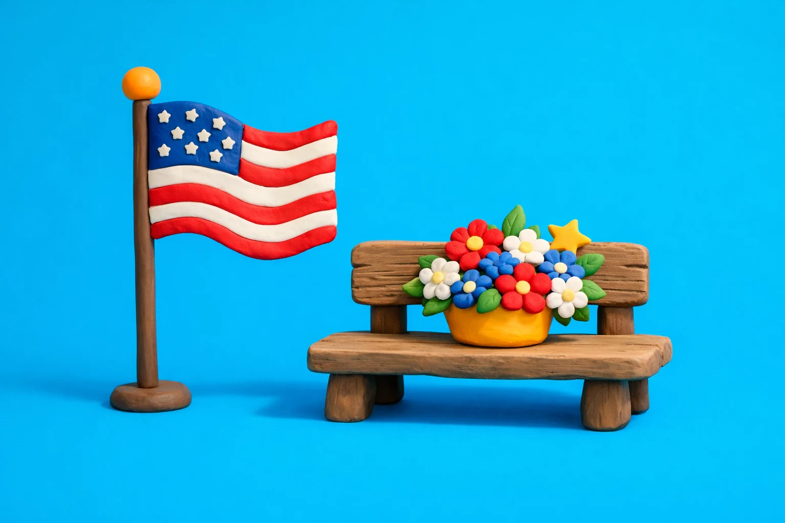 Memorial Day Trivia - claymation artwork