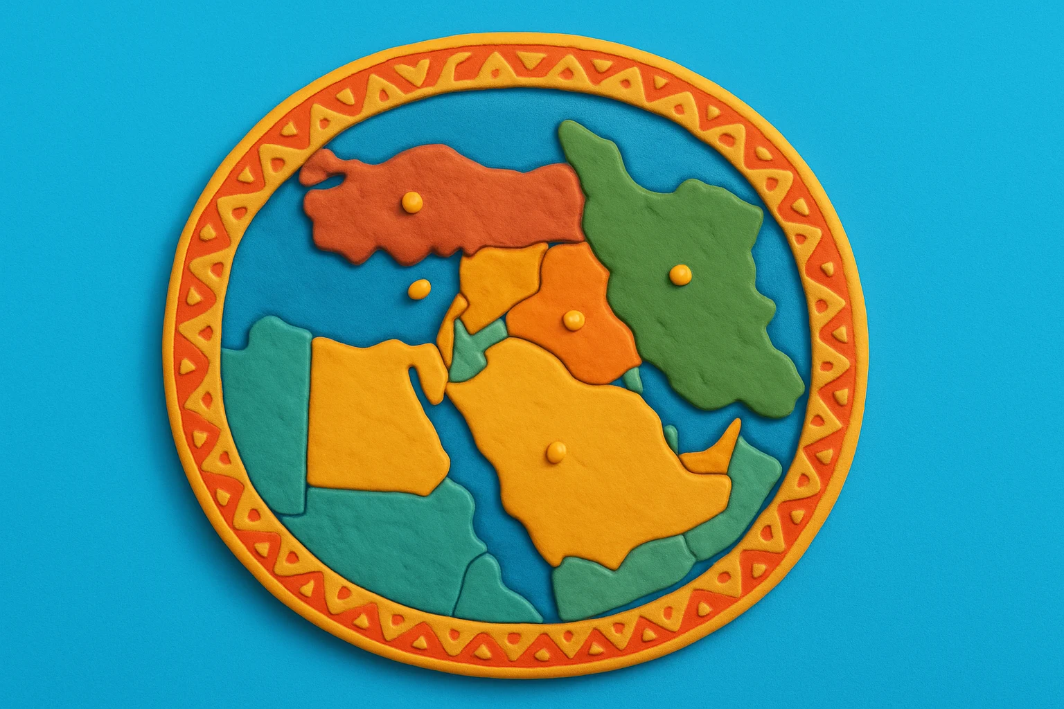 Middle East Geography - claymation artwork