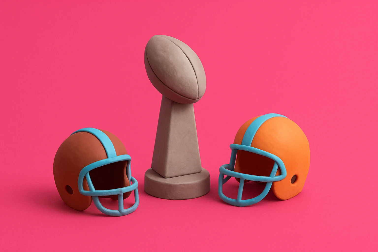 Super Bowl Trivia Quiz Championship History - claymation artwork
