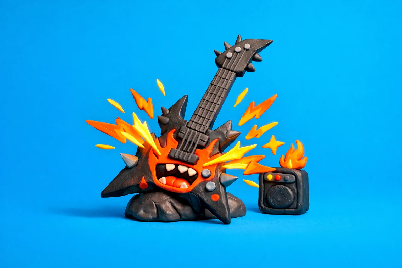 Metal Music - claymation artwork