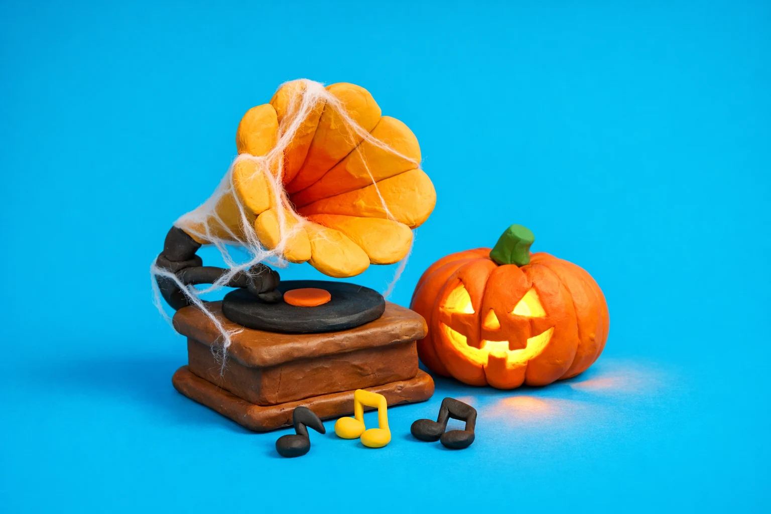 Halloween Music Trivia - claymation artwork