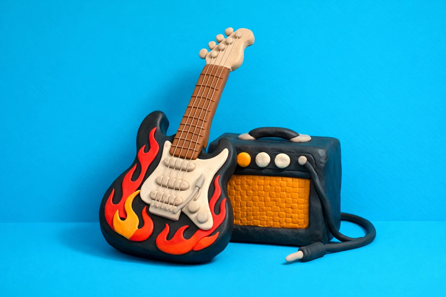 Rock Music Trivia - claymation artwork