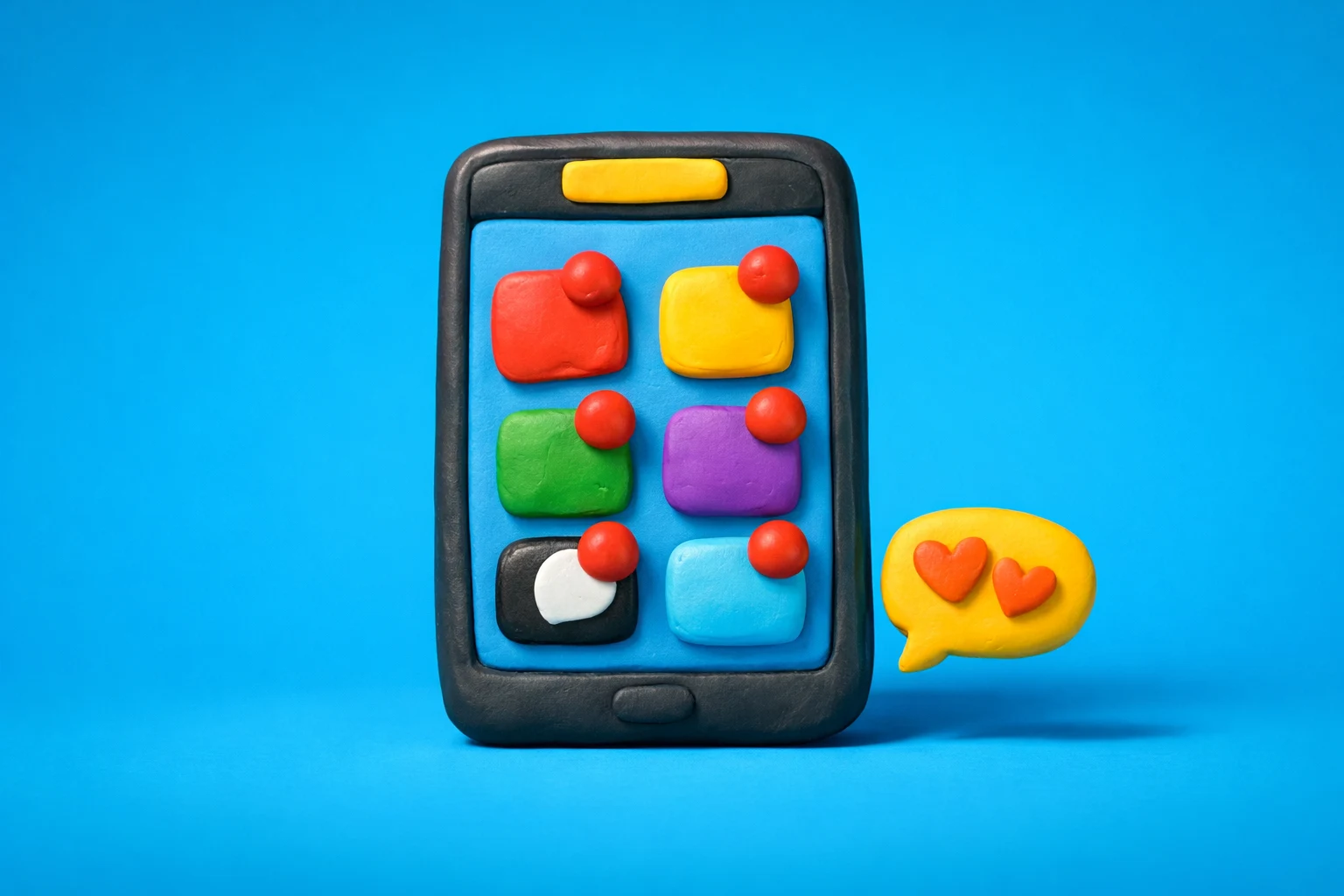 Quiz On Social Media - claymation artwork