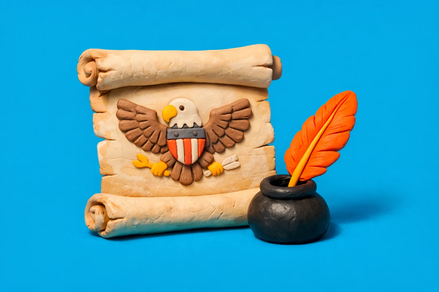 Us History Trivia - claymation artwork