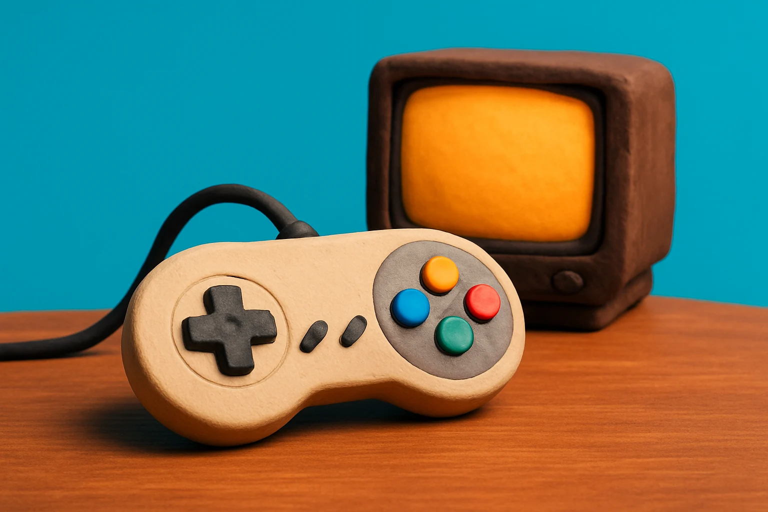 Video Game Trivia Quiz Console Classics to Modern - claymation artwork