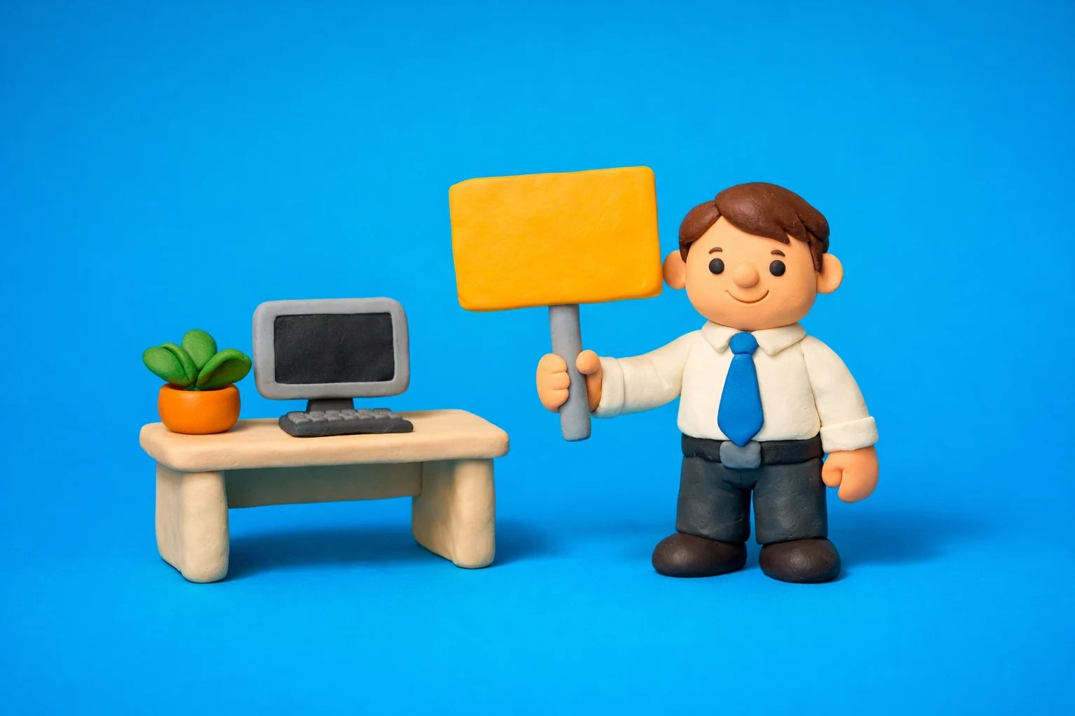 Workplace Violence Prevention - claymation artwork